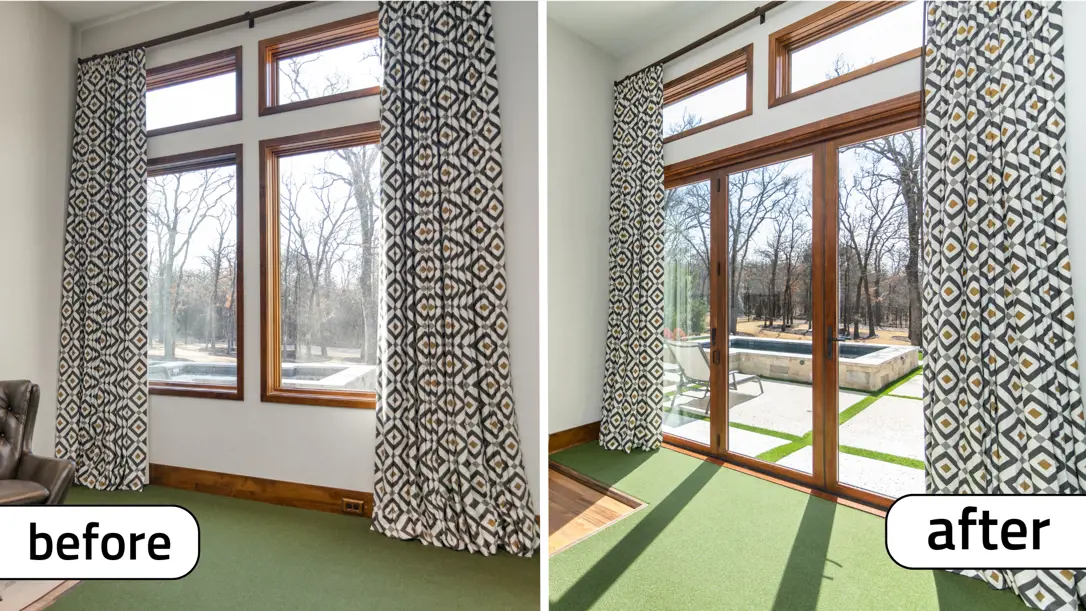 Folding Door Before and After