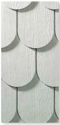 James Hardie close up of half round HardieShingles.