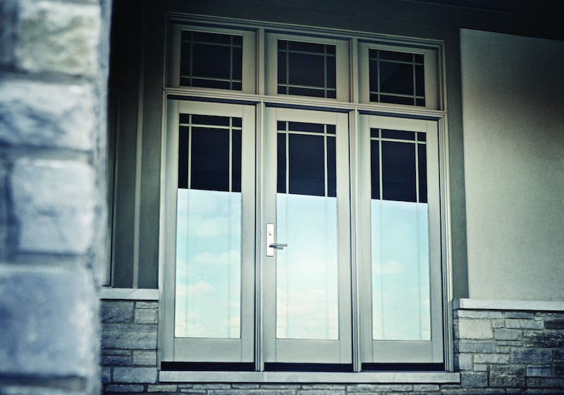 Three-panel hinged patio door system from JELD-WEN.