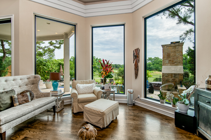 I love how the client can enjoy the landscaping from inside.