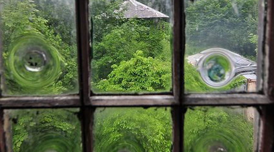 wavy window glass from crown glass