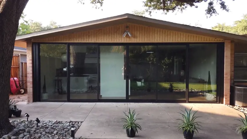 6 Panel Black Sliding Door Installed in Dallas, TX Thumbnail Image