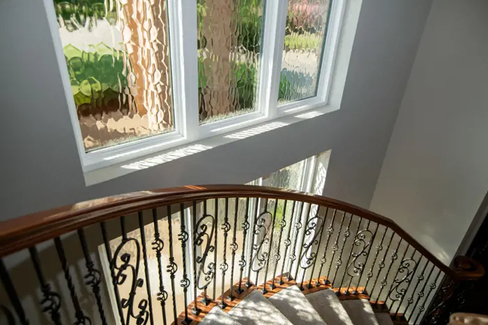 Flemish Decorative Glass in Fixed Windows