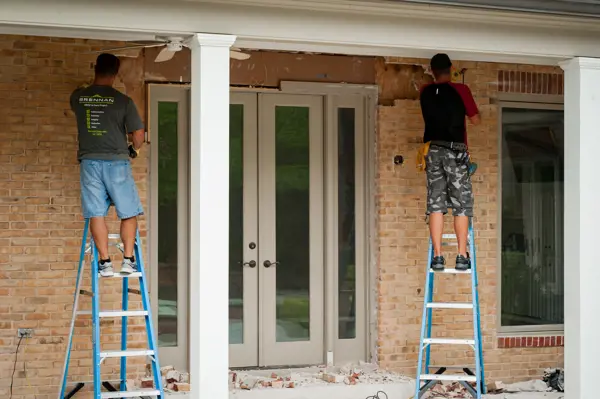 Brick Removal Around the Patio Door