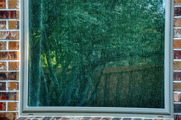 Rain Privacy Glass in Picture Windowe