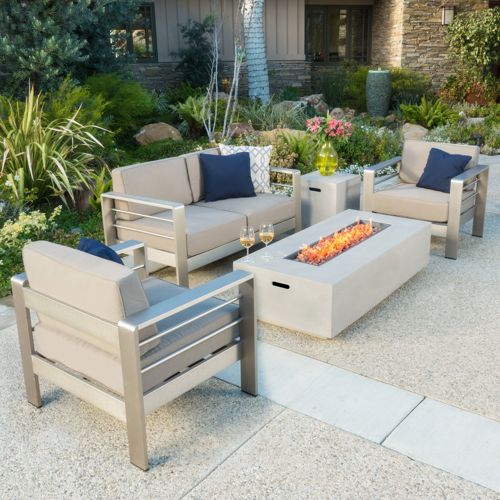 Roman Outdoor 5-Piece aluminum patio set from Pier 1 Imports