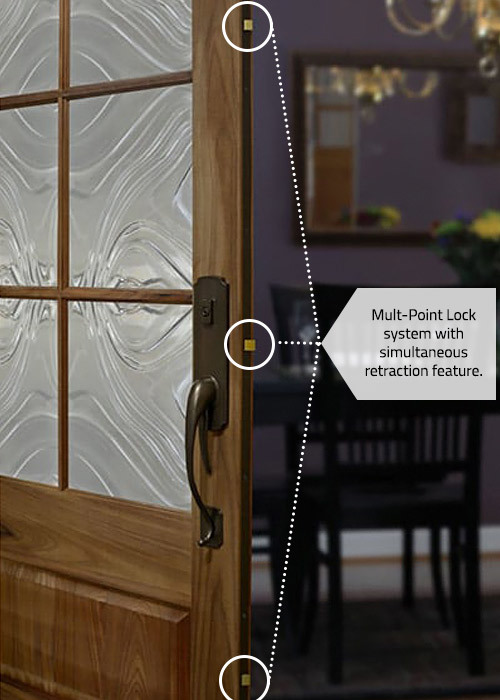 ProVia hardware offerings include multi-point locks for additional security.