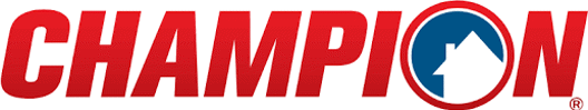 Champion Windows is one of the best window replacement companies in the Coppell area. Image of Champion Windows logo.