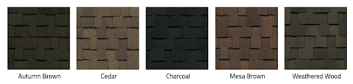 GAF Designer shingles in neutral colors.