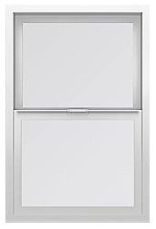 White Trinsic single hung frame.