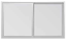 White Trinsic horizontal sliding frame.