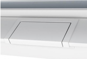 Close up of a white SmartTouch lock.